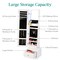 Best Choice Products 360 Swivel Standing Mirrored Jewelry Cabinet, LED-Lit Makeup Organizer w/ Mirror